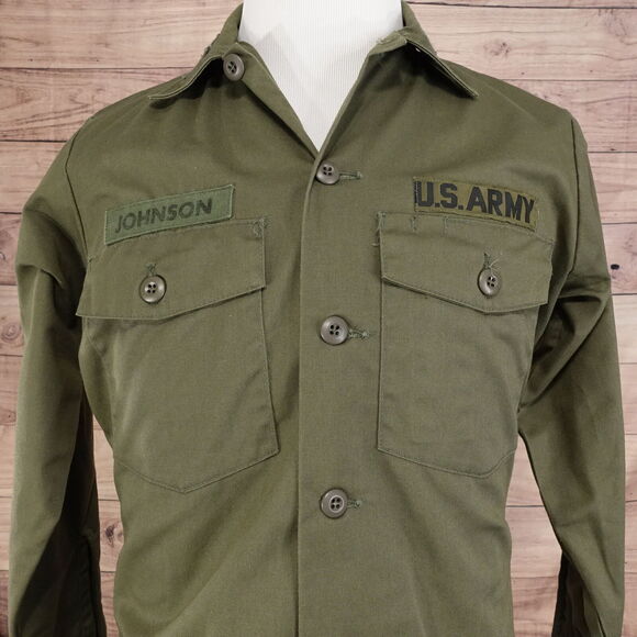 VINTAGE SHIRT UTILITY DURABLE PRESS TROOPER OG 507? ARMY MILITARY 15.5X32 - Picture 1 of 10